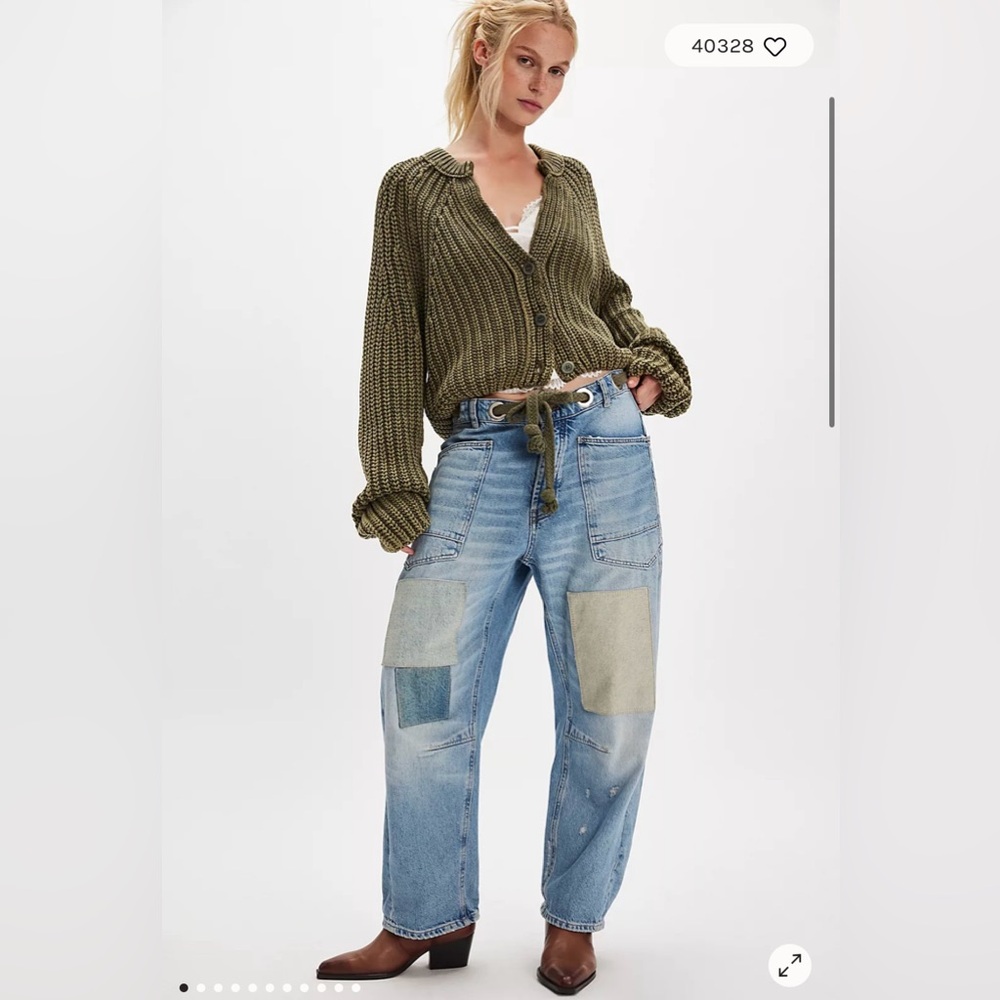 We The Free Blue Wide Leg Jeans